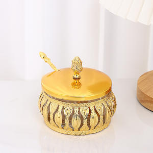 Botella <span class=keywords><strong>de</strong></span> <span class=keywords><strong>vidrio</strong></span> en <span class=keywords><strong>miniatura</strong></span>, coctelera <span class=keywords><strong>de</strong></span> especias, tarro <span class=keywords><strong>de</strong></span> azúcar, cuchara y bandeja, arte del hierro, juego <span class=keywords><strong>de</strong></span> cocina <span class=keywords><strong>de</strong></span> <span class=keywords><strong>vidrio</strong></span> sellado para el hogar dorado - Product Image 6