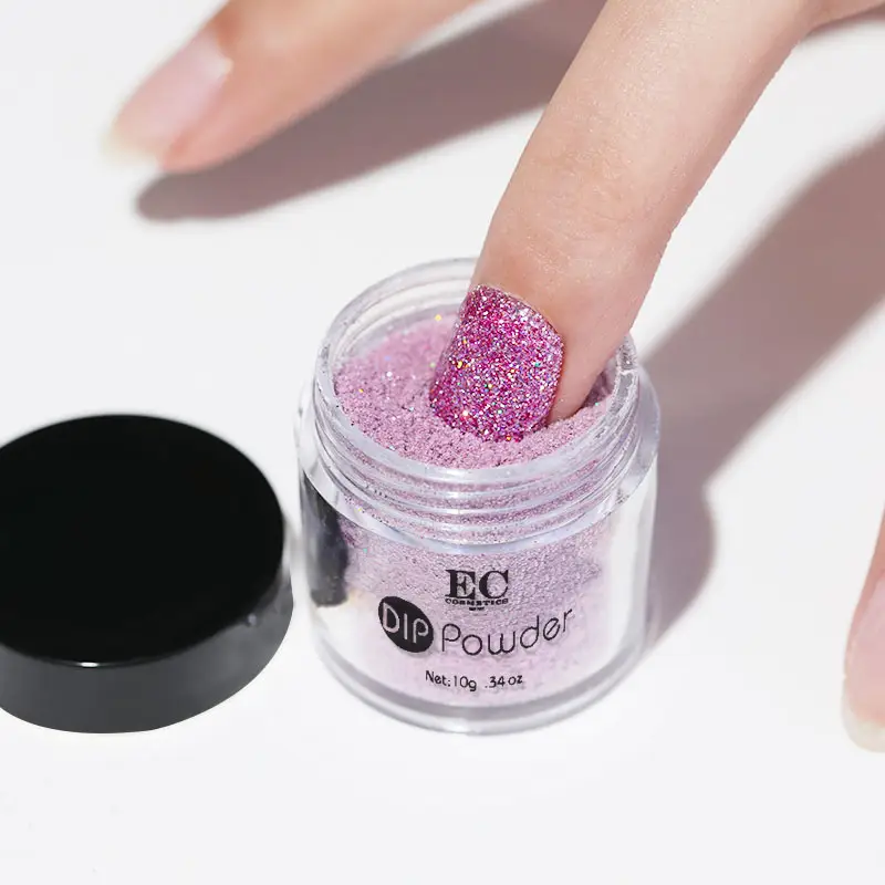 Gemakkelijk breng uv suiker poeder glitter kleur nail dip poeder