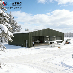 Hangar d'avion en structure légère en acier haute résistance pour l'aviation commerciale - Product Image 1