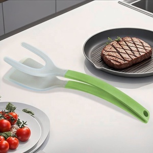 Pala para carne 2 en 1 antideslizante Mix Match y clip para comida para pescado frito huevo frito - Product Image 3