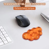 Repose-poignets en gel transparent personnalisé Sanxing en forme d'oreiller, tapis de souris 145x78mm, résistant à l'eau, pour le jeu, la maison et le bureau