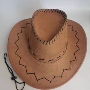 Sombrero Vaquero Occidental Barato <span class=keywords><strong>de</strong></span> Gamuza con Ala Ancha, Estilo Lujo Ligero, con Puntos, para Hombres y Mujeres, Ideal para Fiestas, Viajes al Aire Libre y Atuendos <span class=keywords><strong>de</strong></span> Escenario - Product Image 4