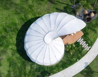 Tentes de camping de luxe en forme de coquille d'escargot pour l'extérieur, tente de resort, tente d'hôtel, tente de glamping à vendre
