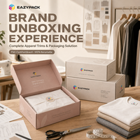 Boîtes d'emballage pour vêtements, boîtes d'expédition personnalisées imprimées avec du papier de soie et des autocollants de scellage pour les marques de vêtements, vente en gros