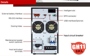 Mode convertisseur de batterie externe SK systèmes UPS disponibles UPS monophasé UPS 3kva - Product Image 5