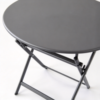 Nouvelle conception de table pliante robuste et portable, résistante aux intempéries, imperméable, en métal, ronde, pour la maison, le café, la restauration