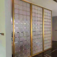 Panneaux décoratifs stéréo en verre cristal texturé 3D transparent pour fond de télévision et design mural