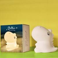 Lampe de chevet pour enfants en silicone avec capteur tactile, changement de couleur LED, rechargeable, forme d'animal, lampe de chevet pour bébé, lampe de nuit en forme de dinosaure