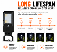 Lampe solaire professionnelle pour route 12W 1900lm LED avec double mode de fonctionnement 3CCT IP65 Longue durée de vie