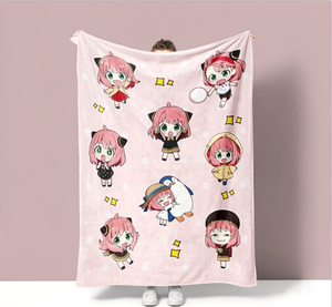 ผ้าห่มไมโครไฟเบอร์พิมพ์ลายตามสั่ง โมนา แวมไพร์ อันยา ฟอร์เกอร์ ธีมครอบครัวสายลับ - Product Image 4