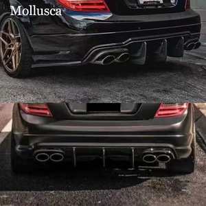 สำหรับ C-Class W204 4 ประตู/2 ประตู รุ่น C63 สไตล์คาร์บอนไฟเบอร์  ลิ้นกันชนหลัง  ดิฟฟิวเซอร์หลัง ปี 2007-2014 - Product Image 2