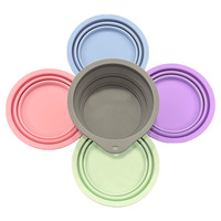 Nouvelle gamelle pliable en silicone de qualité alimentaire pour chat et chien, portable, pour les voyages en extérieur