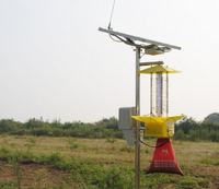 Lámpara Antimosquitos Seedafarm de Alta Frecuencia con Luz Negra LED y Energía Solar para Control de Plagas Agrícolas en Huertos y Estanques de Peces