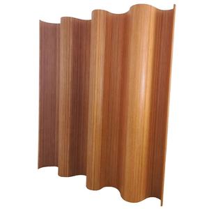 Divisorio Mobile a Pannelli in Bambù Color Marrone Chiaro 183x244 cm Stile Ondulato - Product Image 1