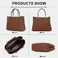 Tas Wanita Desainer CHRISBELLA 2 in 1 Set Tas untuk Wanita, Tas Wanita PU Berkualitas Tinggi Kapasitas Besar dengan Dompet
