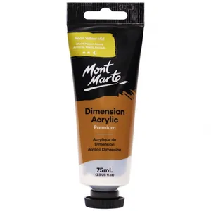 Mont Marte Dimension Acrylic 75mls - Pearl Yellow Mid artist 3d acrylic paint