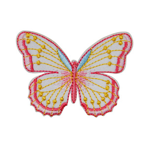 Patch en tissu polyester brodé à thème papillon de dessin animé mignon pour vêtements, sacs, chapeaux et jeans - Patch décoratif DIY - Product Image 2