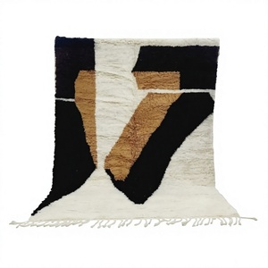 Moroccan Unique Beni Ourain <b>Rug</b> Hand Made Moroccan <b>Boho</b> Beni Ourain <b>Rug</b> Albertina Hand Knotted Wool Area <b>Rug</b> By ITHL - Product Image 1