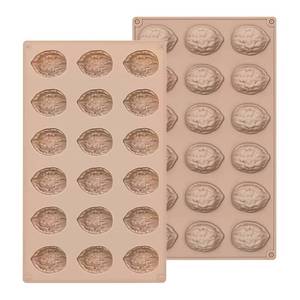 MUYULINS Factory can customize 18-cavity walnut mold, LFGB non-stick BPA Free <b>silicone</b> mousse cake decoration mold - Product Image 3