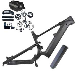 Dengfu E82 Carbon <b>Frame</b> Mountain Bike Conversion Kit with Mid Drive Motor-750W & 48V 21AH Battery Eco-Friendly - Product Image 1