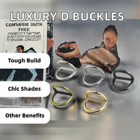 Boucles de ceinture personnalisées haut de gamme à double anneau en D, boucle en forme de D, quincaillerie pour femmes, pour sac en cuir, pièces spéciales pour sac, accessoires