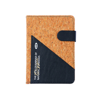 DELIJIA A6 - Cuaderno/Agenda de Corcho Natural Ecológico con Cubierta de Cuero PU, Cosido con Hilo, Impreso, 80 g/m², Blanco
