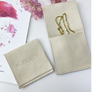 Luxury Customized Printed Microfiber Suede Jewelry Packaging <b>Pouch</b> Bags for Jewelry Velvet Gift Envelope <b>Pouch</b> with Logo - Product Image 5