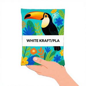 Sacs refermables en PE recyclables avec fenêtre, imprimés en gravure personnalisée sur le côté avant, transparents et holographiques en Mylar - Product Image 1