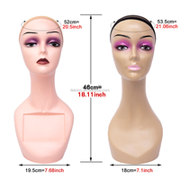 Tête de Mannequin Femme Africaine à Col Long Réaliste pour Présentation de Perruques - Livraison Rapide