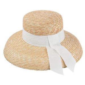 Chapeau de plage personnalisé pour femme, chapeau de soleil d'été vintage, chapeau de soleil pour femme, chapeau cloche français en paille avec large nœud en ruban - Product Image 6