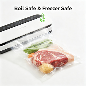 Food Grade <b>Vacuum</b> Plastic <b>Bags</b> Heat Seal Storage Pouches Clear Nylon Packaging for Meat Fish and Frozen Food - Product Image 5