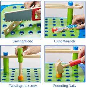 Vente en gros <span class=keywords><strong>de</strong></span> bancs <span class=keywords><strong>de</strong></span> construction en bois à thème <span class=keywords><strong>bricolage</strong></span> Offre Spéciale, ensemble d'établi puzzle pour enfants <span class=keywords><strong>de</strong></span> 3 ans et plus pour garçons et filles - Product Image 2