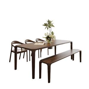 North American <b>Walnut</b> Solid Wood Dining <b>Table</b> Rectangle Handmade Modern Dining Room Furniture - Product Image 5