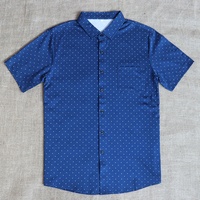 Kemeja Bisnis Kasual Pria Harga Pabrik Grosir dengan Cetak Kustom, Bernapas, Lengan Pendek, Kancing, Cocok untuk Kerja Kantor