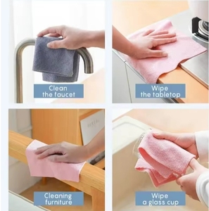 Reusable Cleaning Wipe Household <b>Kitchen</b> Cloth Microfiber Towel Rolls Dish Rags Wash <b>Paper</b> Towel Replacement 1 Roll of 20 Sheets - Product Image 6