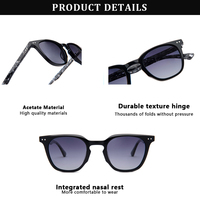 Nouveau design de lunettes en gros avec logo personnalisé lunettes de luxe lunettes de soleil en acétate à la mode pour femmes avec lentilles