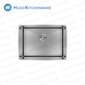 Chậu rửa chén nhà bếp đơn, hình vuông, thủ công, chất lượng cao, màu đen, kích thước 580*460 mm, chất liệu thép không gỉ, bán buôn - Product Image 4