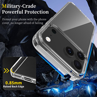 Coque Arrière de Téléphone Portable Antichoc en TPU et Acrylique Transparent 1.5MM Pour Nouveaux iPhone 17 16 15 14 13 12 11 – Vente en Gros