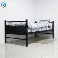 Lit superposé triple en métal pour enfants, en acier, démontable, double sur lit simple, 3 niveaux, pour dortoir