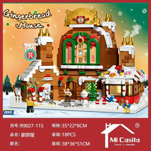 Ingrosso 1481 pezzi di marzapane casa da costruzione scatola di 8-natale figurina & materiale plastico giocattoli - Product Image 1