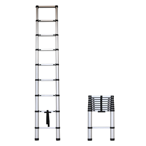 Échelle télescopique à descente lente certifiée EN131 <span class=keywords><strong>de</strong></span> 2,6 m, échelle télescopique anti-pincement sûre pour usage domestique et industriel - Product Image 5