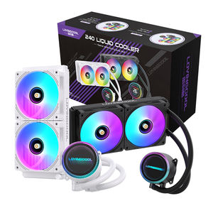 LOVINGCOOL Custom LOGO RGB 240mm CPU AIO Liquid Cooler Kit <span class=keywords><strong>Gamer</strong></span> DC Infinite Halos Gaming <span class=keywords><strong>PC</strong></span> Water Cooling Radiator pour INTEL - Product Image 1