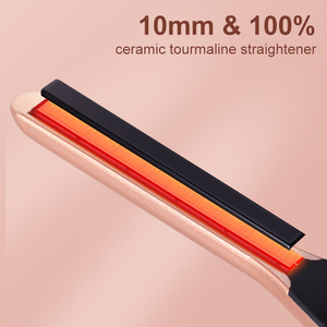 Crayon 10mm plaque étroite 2 en 1 0.3 pouces LCD fer à friser droit double usage hommes lisseur <span class=keywords><strong>de</strong></span> <span class=keywords><strong>cheveux</strong></span> - Product Image 5