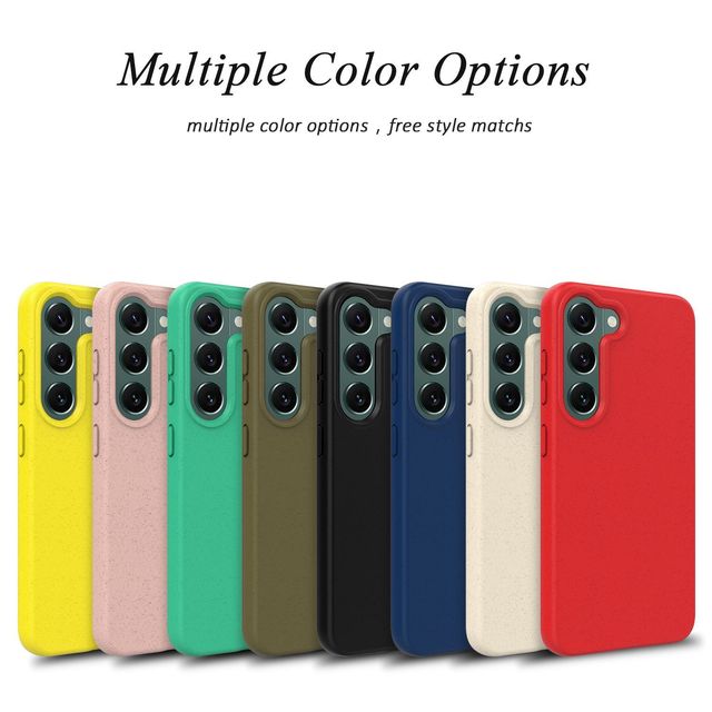 Eco-Friendly Biodegradable Wheat Straw Case for Samsung S26 S25 A57 A17 Natural Sustainable Matte Shockproof Protective Cover