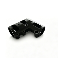 Support de liaison en aluminium anodisé noir usiné sur mesure par CNC pour équipement d'automatisation