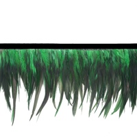 Tissu à coudre vert frange poulet coq garniture de plumes pour bricolage artisanat vêtements robe Costume accessoire carnaval fête décor à la maison