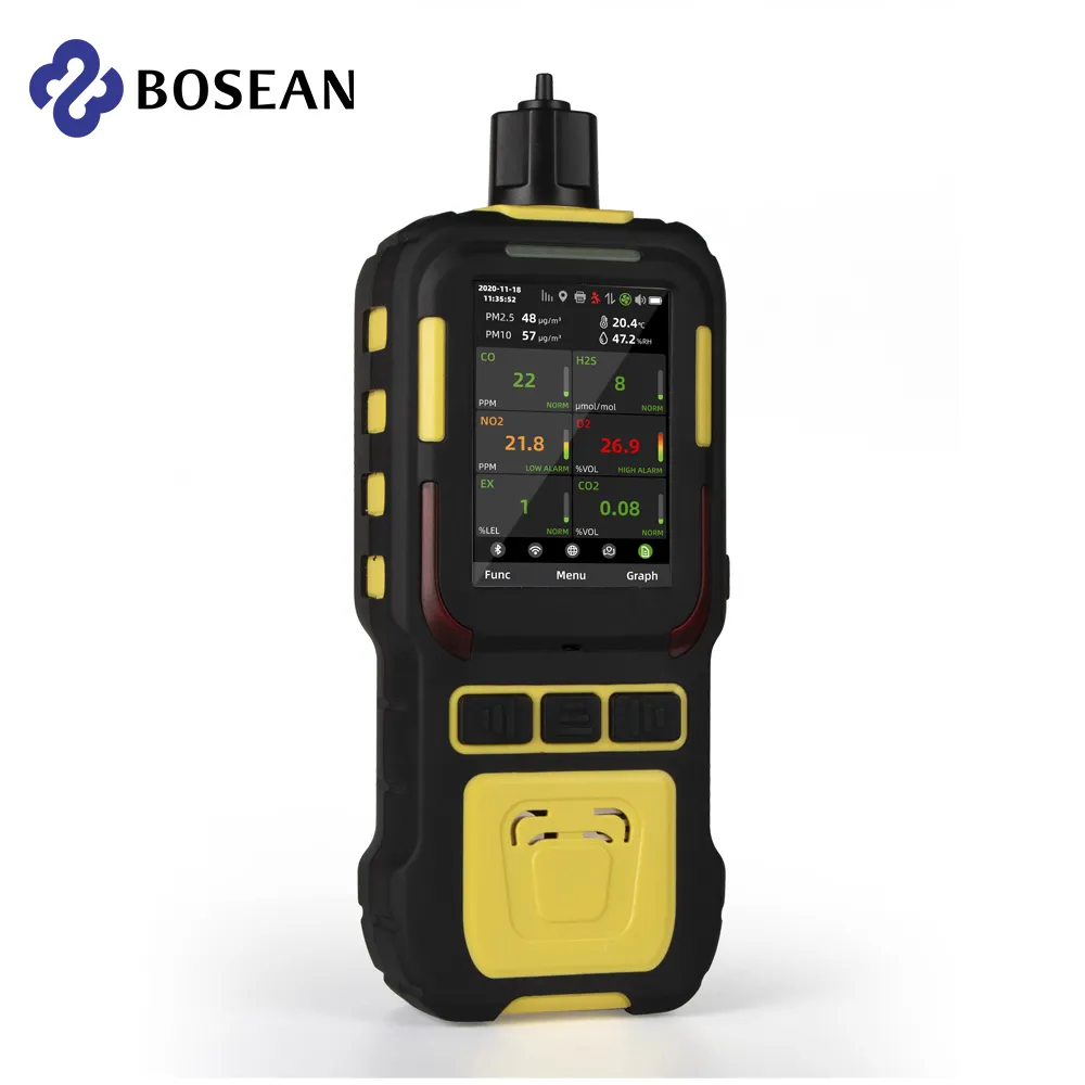 Bosean neues Design Multi-Gas-Mining-Detektor mit eingebauter Pumpe für H2S CO O2 und EX