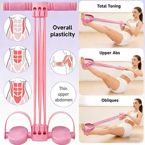 Fascia di Resistenza con Maniglia per <span class=keywords><strong>Allenamento</strong></span> Addominale, Vita, <span class=keywords><strong>Braccia</strong></span> e Gambe, Versione Migliorata - Product Image 4