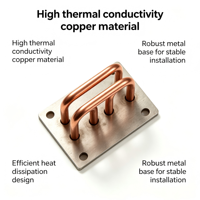Système de radiateur en alliage d'aluminium à conductivité thermique supérieure, support métallique robuste pour dissipateur de chaleur LED, pliage et découpe