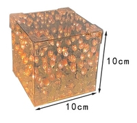 Regalo Fai-da-Te per la Festa della Mamma: Cubo Magico con Luce Notturna a Forma di Tulipano, Lampada a LED Artificiale con Specchio, Alimentata a Batteria